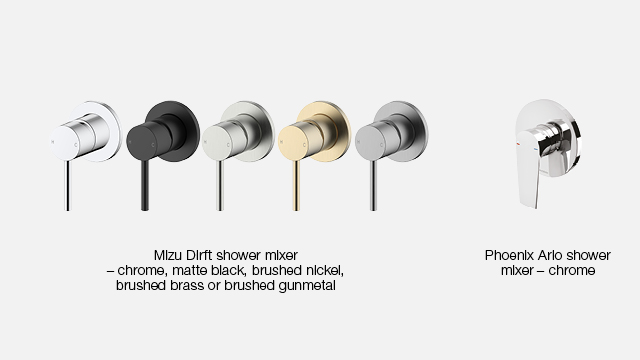 2407 Elegance Inclusions (web) Bathroom 640x360px 3.5 Shower Mixers