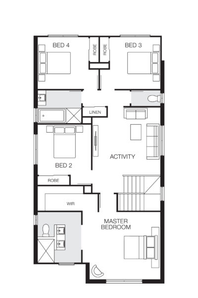 Alto 25 S Lhg (upper) Floorplan