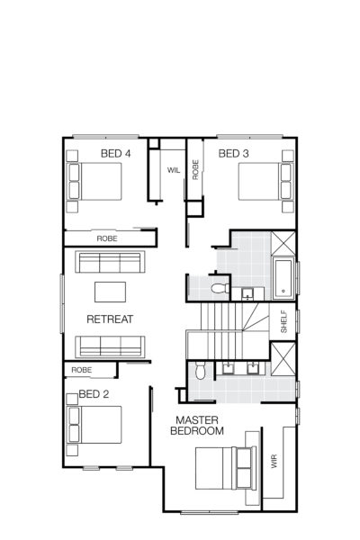 Alto 30 Lhg (upper) Floorplan