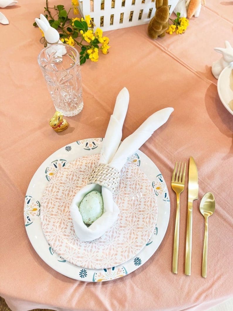 Easter styling - Table set up with Coral Homes