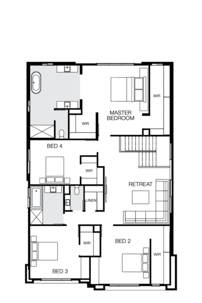 Bentley 38 Lhg (upper) Floorplan
