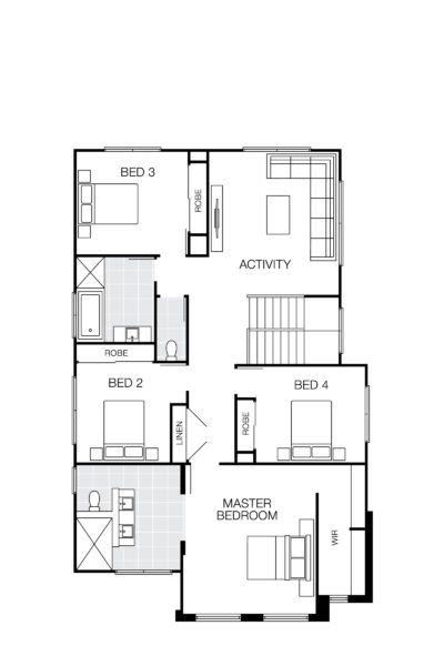 Boston 33 Lhg (upper) Floorplan