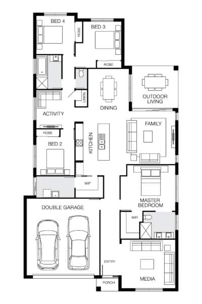 Santorini 24 Lhg Floorplan