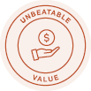 Unbeatable Value Icon 135x135