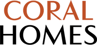 Coral Homes Logo Orange Black Stacked